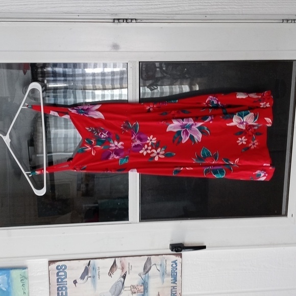 Old Navy extra small Cami dress red Floral - Picture 1 of 6